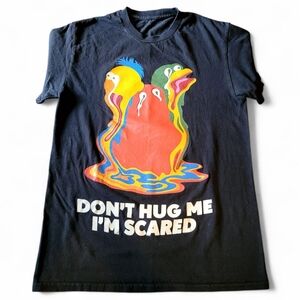 Women's Don't Hug Me I'm Scared Cotton Tee Black Small Hot Topic